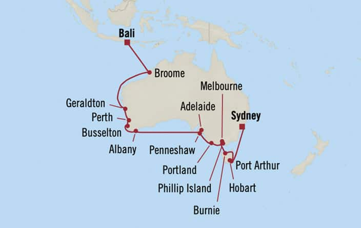 oceania cruise bali to sydney